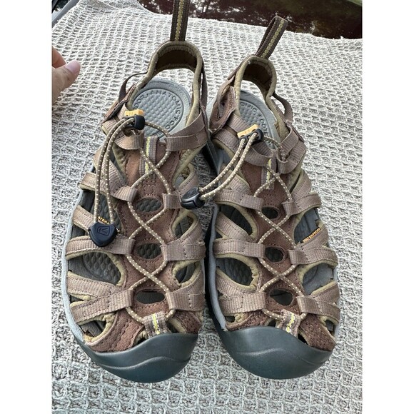 Keen Whisper Closed Toe Waterproof Sandals Sporty 1003713 Brown Fabric Womens 8 - Picture 9 of 9